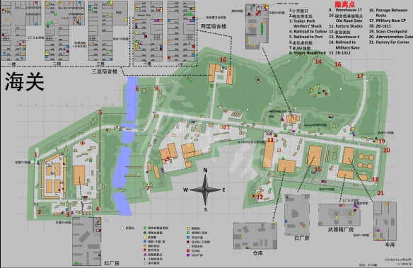 逃离塔科夫中文地图